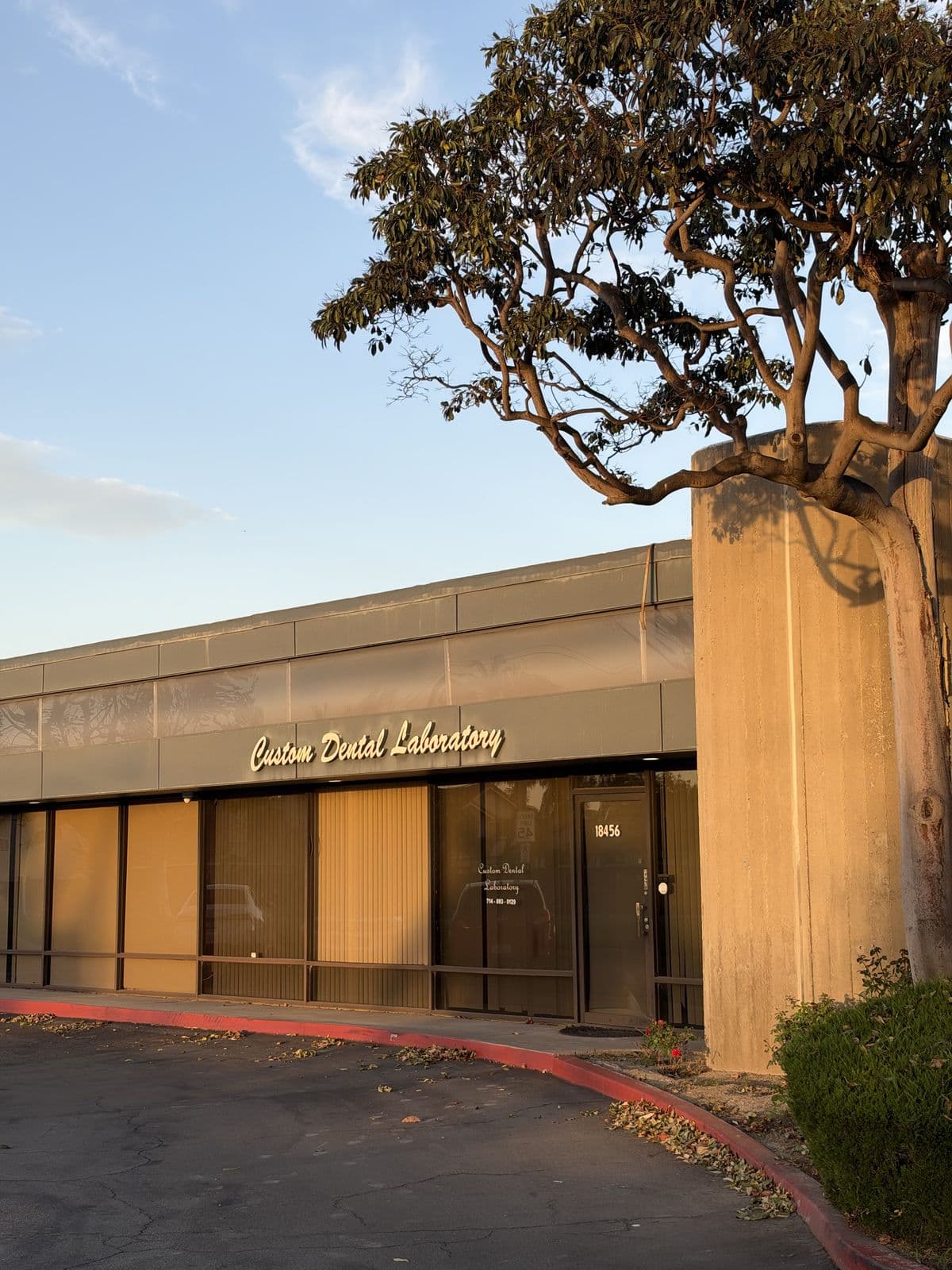 Custom Dental Laboratory building at 18456 Ward Street, Fountain Valley, California